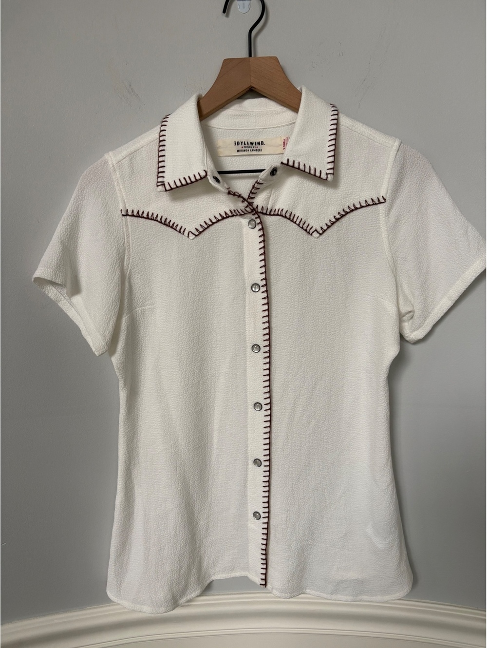 Ioylwmnd X Fuller Miranda Lambert Short Sleeve Stretch Button-Up Shirt XS